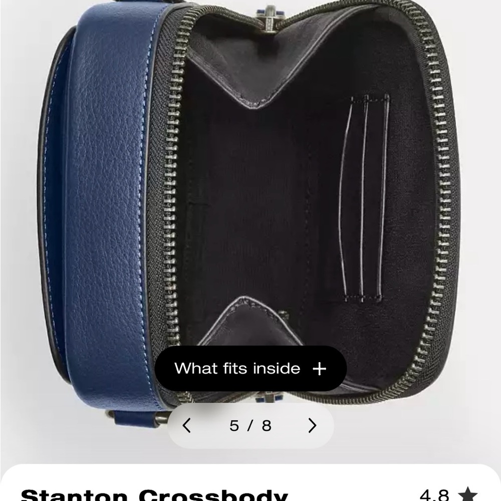 Coach Men's Blue Leather Crossbody Bag - Picture 3 of 5
